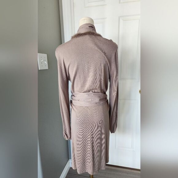 Kapalua long Cardigan with rabbit fur trim - Size 8/10 - Picture 4 of 13